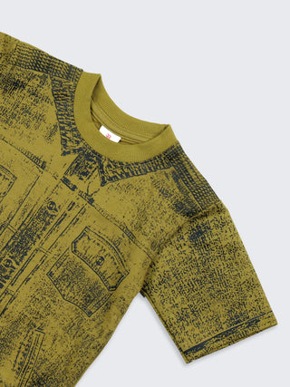 All-Over Denim Print T-Shirt