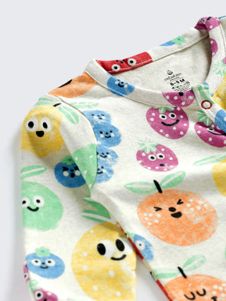 Fruity Fun Full Sleeve Footed Sleepsuit - Kidulan