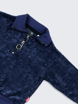 Luxe Velour Zip-Up Sweatshirt for Kids