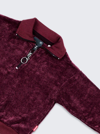 Luxe Velour Zip-Up Sweatshirt for Kids