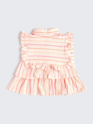 Peachy Stripes Baby Girl 2 piece Set