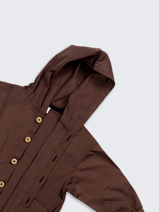 Boys Hooded Button Shirt – Classic Style