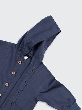 Boys Hooded Button Shirt – Classic Style