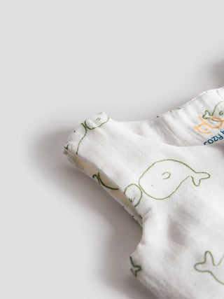 Unisex Organic Cotton Muslin Jabla Sleeveless - Kidulan