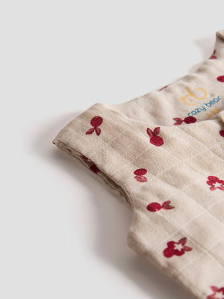 Sleeveless Organic Cotton Jabla with Cherry Blossom Print - Kidulan