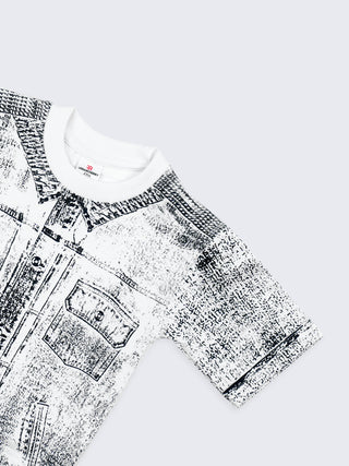 All-Over Denim Print T-Shirt
