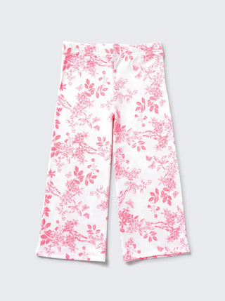 Girls Pink Floral Print Comfy Co - ord Set - Kidulan