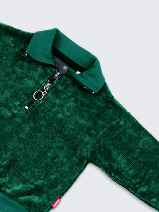 Boys Collar Zip-Up Sweatshirt