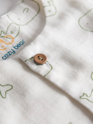 Unisex Organic Cotton Muslin Jabla Sleeveless - Kidulan