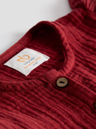 Organic Cotton Berry Bliss Ruffle Top for Baby Girls - Kidulan