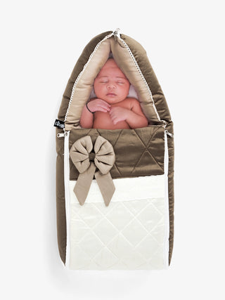 Feto Premium Baby Carry Nest - Mocha & Ivory - Kidulan