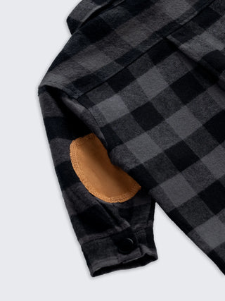 Boys Black Check Shirt