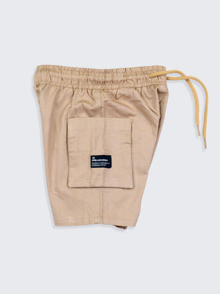 Boys Beige Cargo Pocket Shorts