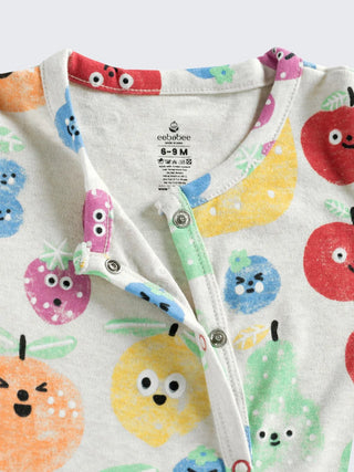 Fruity Fun Full Sleeve Footed Sleepsuit - Kidulan