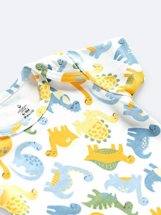 Dino Fun Half sleeve Unisex Baby Bodysuit - Kidulan