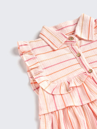 Peachy Stripes Baby Girl 2 piece Set