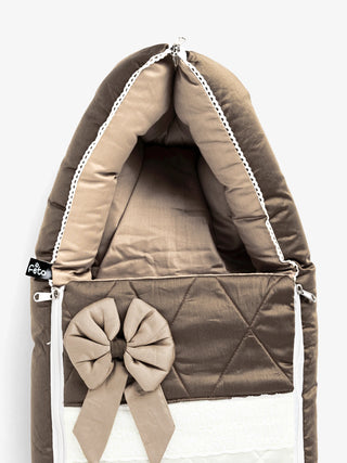 Feto Premium Baby Carry Nest - Mocha & Ivory - Kidulan