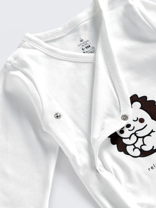 2 - Piece Kimono Style Unisex Bodysuit Set - Hedgehog & Snail Print - Kidulan