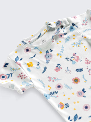 Floral Breeze Baby Girl Co - Ord Set (Tee + Shorts) - Kidulan