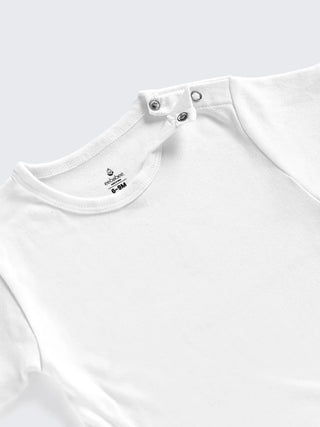 Striped Dungaree Set with White T-Shirt for Babies - Kidulan