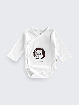 2 - Piece Kimono Style Unisex Bodysuit Set - Hedgehog & Snail Print - Kidulan