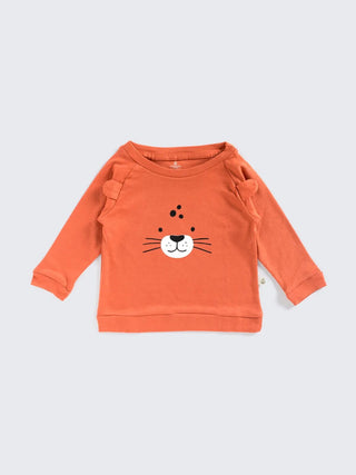 Cute Orange - Bunny Face Sweatshirt & Jogger Set - Kidulan
