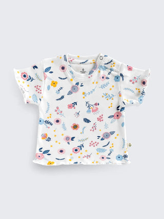 Floral Breeze Baby Girl Co - Ord Set (Tee + Shorts) - Kidulan