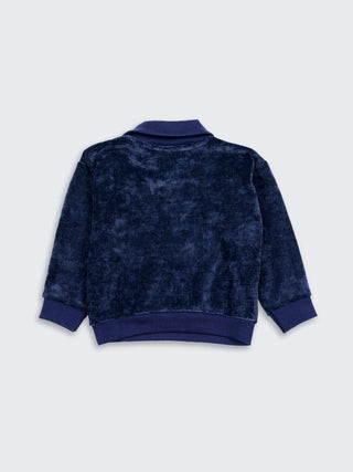 Luxe Velour Zip-Up Sweatshirt for Kids