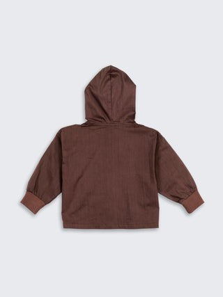 Boys Hooded Button Shirt – Classic Style