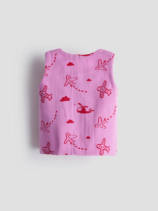 Pink Sky Adventure Organic Cotton Baby Unisex Jabla - Kidulan