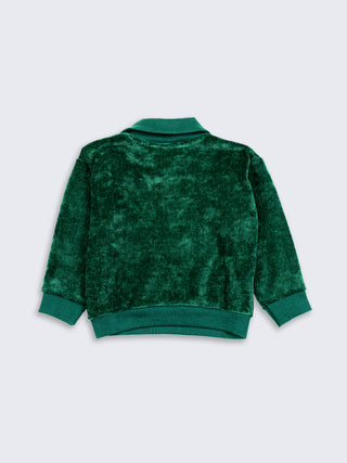 Boys Collar Zip-Up Sweatshirt