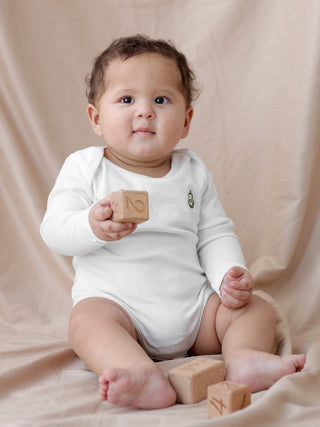 6 - Piece Essential White Bodysuit Combo – Long & Short Sleeves - Kidulan