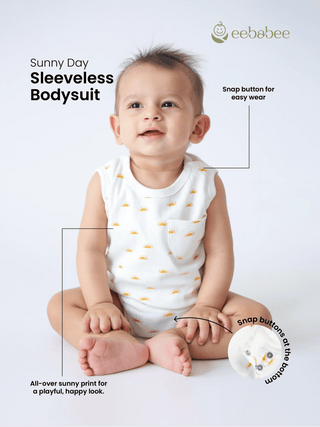 Rainbow Picnic Baby Sleepsuit & Sunny Bodysuit Combo – 2 Pc Set - Kidulan