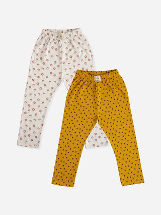 Baby Girl Ruffle Jumpsuit with 2 Printed Leggings Combo - Kidulan