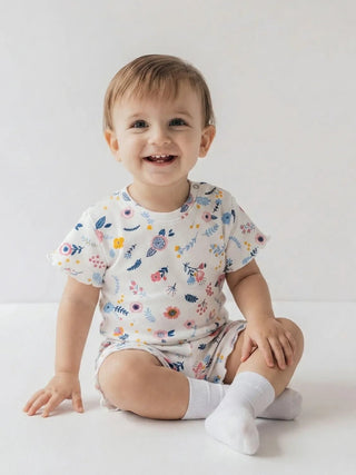 Floral Breeze Baby Girl Co - Ord Set (Tee + Shorts) - Kidulan