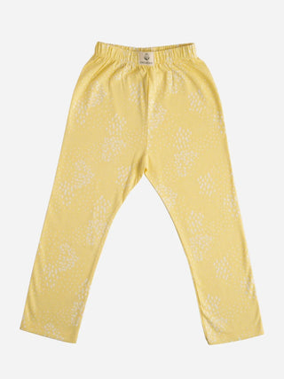 Dotted pattern in yellow leggings for baby girl - Kidulan