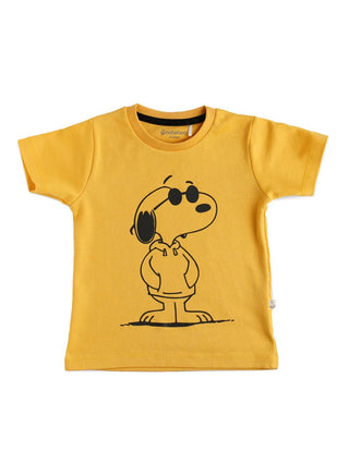 Half sleeve yellow graphic t-shirt for baby - Kidulan