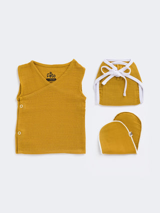 6 - Piece Newborn Gift Set – Dungaree, Jabla, Towel & More - Kidulan